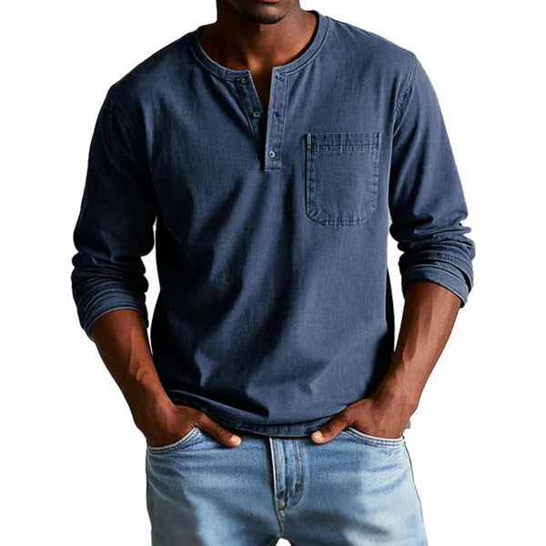 T-shirt homme raglan vintage en coton et lin